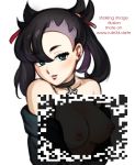 1girl 2019 censored female female_human female_only human looking_at_viewer marnie_(pokemon) mary_(pokemon) mina_cream minacream pokemon pokemon_(game) pokemon_ss pussy solo tagme upper_body