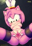 amy_rose anthro bbmbbf breasts furry green_eyes looking_down mobius_unleashed nipples nude open_pussy palcomix pink_fur pussy sega sonic_(series) sonic_the_hedgehog_(series)