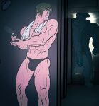  2boys big_penis digital_media_(artwork) flaccid flaccid_penis gun hat hiding leon_kennedy male male/male male_only mr._x mr_x parapop penis resident_evil resident_evil_2 shower_head standing standing_in_doorway sweat sweatdrop sweating thong thong_bikini towel_around_neck trenchcoat tyrant underwear yaoi yaoi 