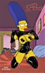 breasts femdom marge_simpson pvc stockings the_simpsons thighs