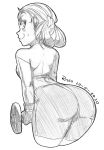  1girl 1girl ass big_ass gloves looking_back princess_zelda rx120 the_legend_of_zelda the_legend_of_zelda:_breath_of_the_wild zelda_(breath_of_the_wild) 