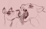  2_girls french_kiss french_kiss gazelle kissing lioness long_tongue saliva tongue tongue_out ungulatr yuri 