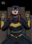  1girl 2020 barbara_gordon batgirl batman_(series) bodysuit bondage clothed dc dc_comics double_dealer female female_human female_only hogtie hogtied human red_hair redhead solo 