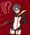 1girl alternate_costume bikini bikini_armor black_hair bleach blush cosplay embarrassed impossible_clothes kill_la_kill kuchiki_rukia matoi_ryuuko matoi_ryuuko_(cosplay) revealing_clothes rukia_kuchiki short_hair