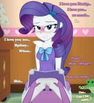 1boy 1girl blue_eyes blush bottomless equestria_girls female friendship_is_magic gif girl_on_top hairless_pussy indoors long_hair looking_at_viewer male male/female mostly_nude my_little_pony nightgown nightgown_lift no_panties penis_in_pussy purple_hair pussy randomtriples rarity rarity_(mlp) sex spike_(mlp) vaginal vaginal_penetration vaginal_sex