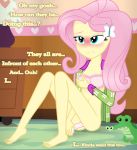 1girl blush bra dildo dildo_in_vagina equestria_girls female fluttershy fluttershy_(mlp) friendship_is_magic gif hand_on_breast hand_on_own_breast indoors long_hair mostly_nude my_little_pony no_panties pussy_juice randomtriples sex_toy solo vaginal vaginal_insertion vaginal_juices