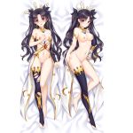 1:1_aspect_ratio 1girl 1girl fate/grand_order fate_(series) ishtar_(fate) nude tied_hair tohsaka_rin twin_tails uncensored