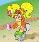 big_breasts breasts coco_bandicoot crash_bandicoot_(series) goodbadartist sexy thick_thighs v