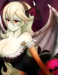  1girl alluring ass big_breasts breasts capcom cleavage corrin_(fire_emblem) corrin_(fire_emblem)_(female) cosplay fire_emblem fire_emblem_if hairband kamui_(fire_emblem) long_hair morrigan_aensland morrigan_aensland_(cosplay) naughty_face nintendo platinum_blonde_hair raydango red_eyes succubus tagme vampire_(game) wings 