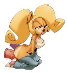 anal anal_object_insertion ass bigdad breasts cleavage coco_bandicoot crash_bandicoot_(series) cute dildo dildo_in_ass dildo_in_vagina double_penetration orgasm_face sex_toy sexy tan_fur tan_line vaginal vaginal_object_insertion