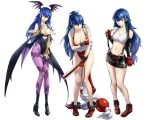  atlus bat_wings big_breasts blue_hair breasts capcom cosplay darkstalkers fatal_fury final_fantasy final_fantasy_vii gloves long_hair mai_shiranui mai_shiranui_(cosplay) morrigan_aensland morrigan_aensland_(cosplay) persona_4 shirogane_naoto snk socks square_enix tank_top tifa_lockhart tifa_lockhart_(cosplay) vampire_(game) 