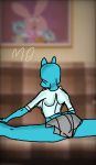  1girl 2020 anthro blue_fur cartoon_network cat living_room mariana_iosif nicole_watterson the_amazing_world_of_gumball 