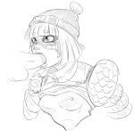 arms_(game) fellatio min_min monochrome no_arms oral sketch sucking