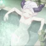  anime breasts death_abyss_(ishuzoku_reviewers) ecchi high_resolution horns interspecies_reviewers ishuzoku_reviewers legs navel nipples nude pointed_ears screen_capture small_breasts water 