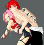 fair-skinned_female green_eyes kunoichi male/female medium_breasts naruto naruto_shippuden naruto_shippuuden pink_hair rape sakura_haruno sasori sumomo0126