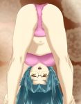  1girl anastacia anastasia_(kimi_ga_aruji) anastasia_mistina bent_over bra cap hands_reach_floor kimi_ga_aruji_de_shitsuji_ga_ore_de kneepits lingerie panties screencap solo stitched they_are_my_noble_masters underwear underwear_only 