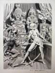  alice alice_in_wonderland comic frank_brunner king_of_hearts mad_hatter march_hare monochrome queen_of_hearts_(alice_in_wonderland) white_rabbit 