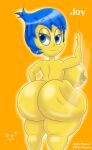 1girl 1girl alternate_version_available ass big_ass big_ass big_breasts blue_eyes blue_hair breasts completely_naked completely_naked_female completely_nude completely_nude_female disney female_only huge_ass huge_ass inside_out inside_out_2 joy_(inside_out) looking_at_viewer looking_back naked_female nipples nude nude nude_female pixar short_hair short_hair_female solo_female solo_focus superstarplasma tagme yellow_body yellow_skin