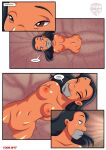 1boy 2_girls comic david_kawena disney ho_ololi_means_replace lifeguard_(lilo_and_stitch) nani_pelekai navel palcomix tagme tape_gag