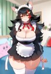 1girl ai_generated hololive maid maid_uniform ookami_mio