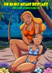  2_girls comic cover_page disney ho_ololi_means_replace lifeguard_(lilo_and_stitch) more_at_source nani_pelekai navel palcomix 