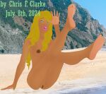  1girl 2024 after_transformation alternate_hair_color alternate_skin_color alternate_species arm_support barefoot beach blonde_hair blue_eyes bout_of_the_century breasts chrisfclarke clavicle clitoris completely_nude countershade_feet countershade_hands dark-skinned_female dark_labia dark_nipples dark_skin day drill_hair feet feet_up female_focus female_only green_eyeshadow high_res human jodiana knees_up legs_up light_green_nails light_palms light_soles lipstick looking_at_foot looking_at_hand makeup medium_breasts mgw_productions mountain nail_polish nipples nude ocean open_mouth original_character outside palette_swap palm/sole_countershade pussy sand self_upload shaved_pussy sitting sky soles species_transformation surprised teeth toes uncensored_pussy very_long_hair waves young_adult young_adult_female young_adult_woman 