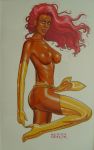  ass breasts dark_phoenix erect_nipples huge_breasts jean_grey kevin_taylor marvel nipples nude phoenix solo x-men 