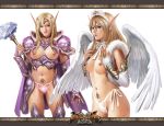 angel angel_wings armor azazel1944 blonde_hair blood_elf bow breasts choker circlet elbow_gloves elf erect_nipples gloves green_eyes hammer jewelry long_hair nail_polish nails nipples paladin_(warcraft) panties pointy_ears side-tie_panties small_breasts thigh_boots thighhighs warcraft wings world_of_warcraft