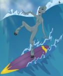  1_girl 1girl 3_fingers alien alien_girl black_sclera disney female_only grand_councilwoman green_body green_skin lilo_and_stitch naked naked_female nude nude_female sea solo solo_female special_k surfing water 