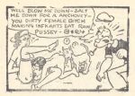 comic crossover dog fifi_(little_annie_rooney) little_annie_rooney_(character) little_annie_rooney_(series) monochrome popeye popeye_(series) saltydick_inc wimpy zero_(little_annie_rooney)