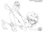 fluffy_(artist) gorillaz noodle_(gorillaz) penis testicles