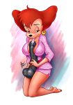  alex_hiro between_breasts black_dildo cartoon_milf dildo dildo_between_breasts disney goof_troop huge_breasts peg_pete 