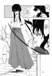  comic inuyasha kagome_higurashi kikyo monochrome naraku 