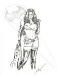 1girl birds_of_prey dc_comics female_only frelncer huntress huntress_(dc) monochrome