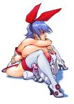 alternate_style ass big_breasts big_penis blue_hair breasts cum cum_drip disgaea erect_nipples erection hair horny huge_breasts kiwine massive_breasts milf nipples no_bra penis pleinair rabbit red_eyes ribbons short_hair stuffed_animal testicles topless uncensored white_background