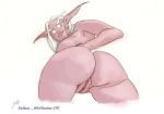 bending_over night_elf pink_skin vaginal white_eyes wolfmaine world_of_warcraft