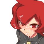 angry blush cum facial lowres mars mars_(pokemon) pokemon red_eyes team_galactic