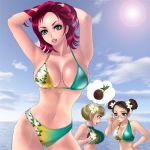  1041_(toshikazu) 3_girls alluring beach big_breasts hualin_(soul_calibur) lynette lynette_(soul_calibur) multiple_girls soul_calibur soul_calibur_iii valeria valeria_(soul_calibur) voluptuous 