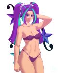 1girl aria_blaze bra equestria_girls female female_human female_only friendship_is_magic hand_behind_head humanized looking_at_viewer mostly_nude my_little_pony panties solo souladdicted