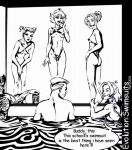 boom-boom kitty_pryde kurt_wagner marvel monochrome nightcrawler partially_submerged pat pool poolside rahne_sinclair shadowcat spyke swimming swimsuit tabitha_smith water wolfsbane wolverine_(x-men) x-men x-men_evolution