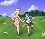 ayvuir_blue field nintendo princess_peach super_mario_bros.