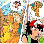  ash_ketchum charizard pokemon zidanerfox 