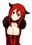 cleavage demon_girl huge_breasts red_eyes red_hair yuusha_(maoyuu) yuusha_to_maou