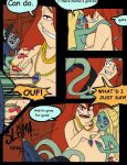  anthro big_breasts blonde_hair buckteeth cleavage comic dan_halen drunk early_cuyler imminent_sex lil_cuyler necklace non-mammal_breasts nude octopus squidbillies 