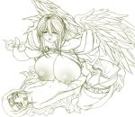 breasts bridget_(guilty_gear) dizzy guilty_gear monochrome tagme