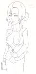  book breasts dark_skin dcl lipstick mabui monochrome naruto naruto_shippuden nipples raikage&#039;s_assistant solo unzip 