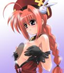  breasts gloves kamogawa_tanuki lyrical_nanoha mahou_shoujo_lyrical_nanoha mahou_shoujo_lyrical_nanoha_a&#039;s mahou_shoujo_lyrical_nanoha_a's mahou_shoujo_lyrical_nanoha_strikers topless vita 