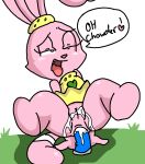  anal_insertion anal_masturbation cartoon_network chowder_(series) dialogue dildo_in_ass dildo_sitting panini perverted_bunny 