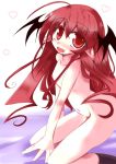  1girl female head_wings koakuma nude shirogane shirogane_(platinum) solo the_embodiment_of_scarlet_devil touhou 