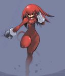  1girl bodysuit cosplay costume gender_swap genderswap gloves high_res highres hips knuckles_the_echidna long_hair okera panties red_hair redhead see-through sega sega_genesis sega_mega_drive solo sonic spiked_gloves tail underwear wide_hips 